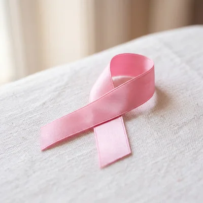 Pink Ribbon Symbolizing Breast Cancer Awareness