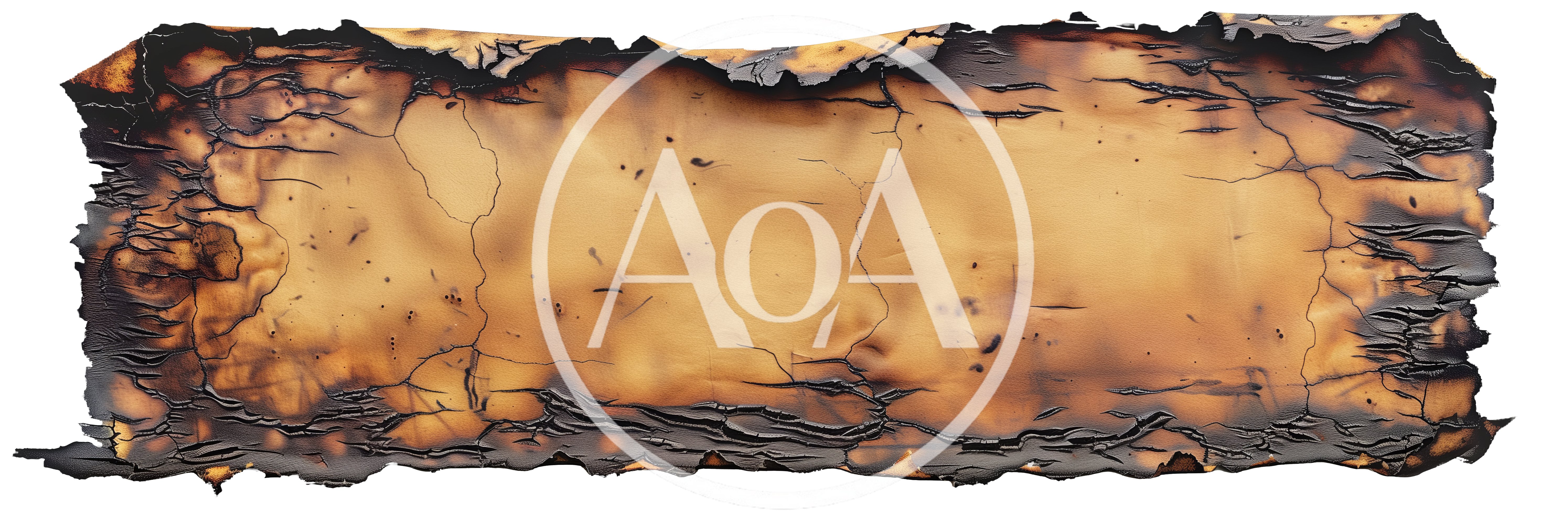 Blank paper with burnt edges on transparent background for design use