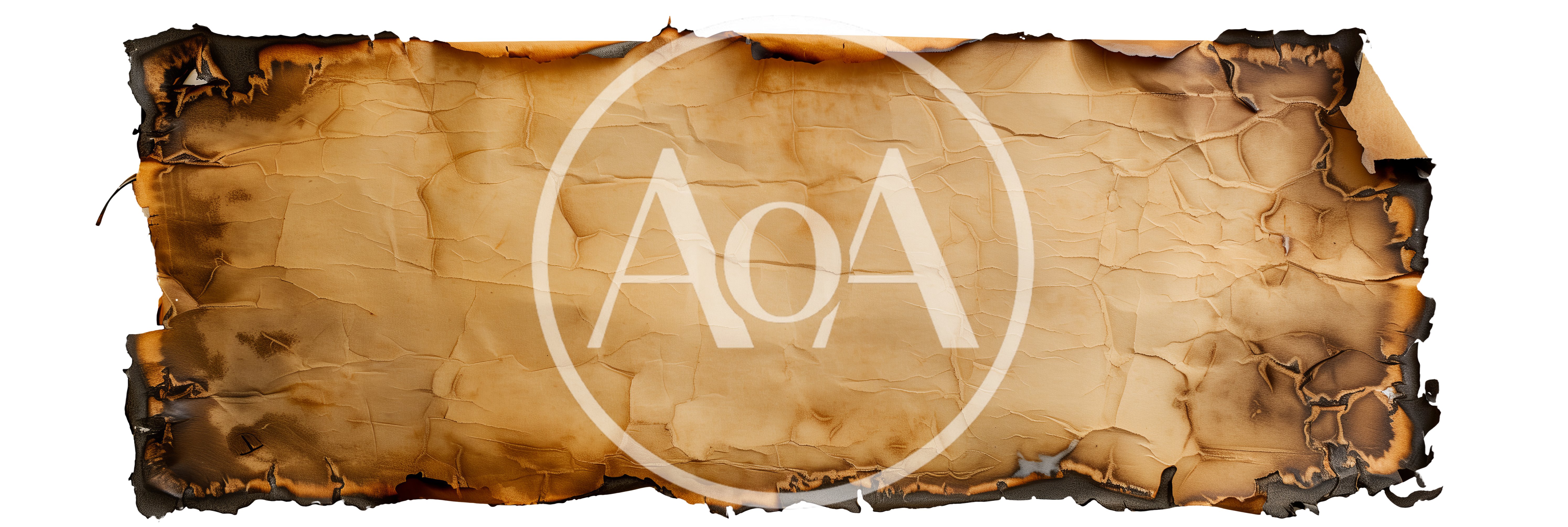 Blank paper with burnt edges on transparent background for design use