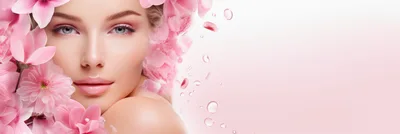 Beautiful Woman Surrounded By Pink Cherry Blossom Flowers