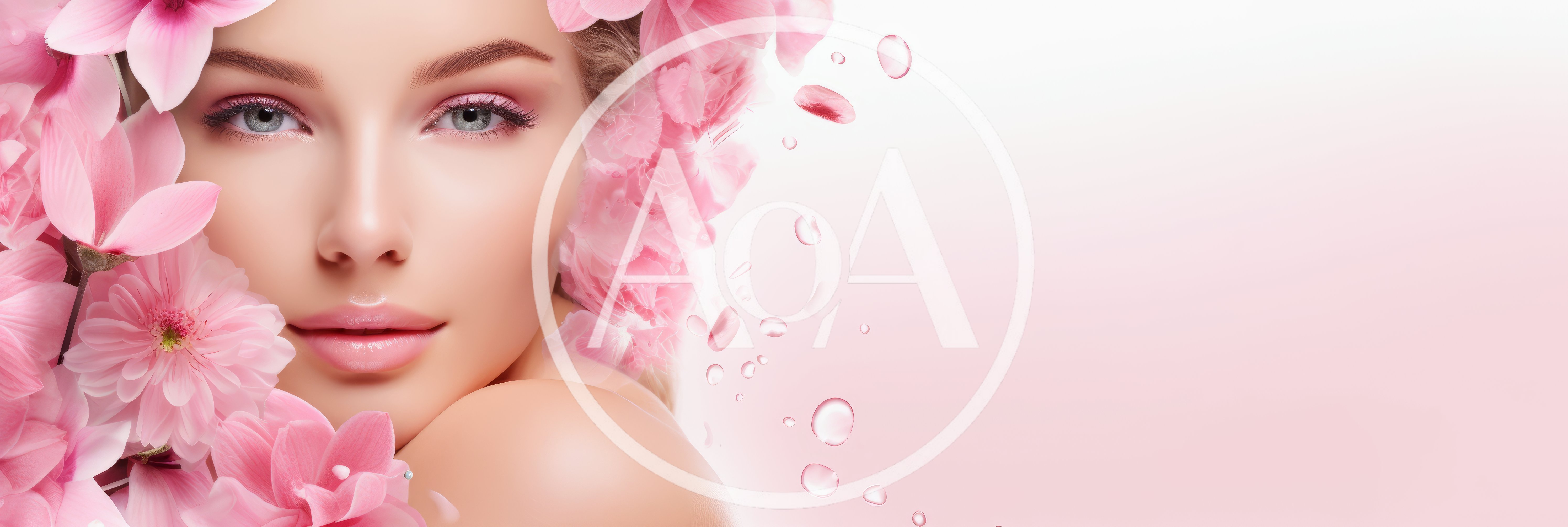 Beautiful Woman Surrounded By Pink Cherry Blossom Flowers