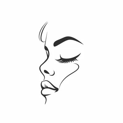 Minimalist Line Art Portrait Of A Woman