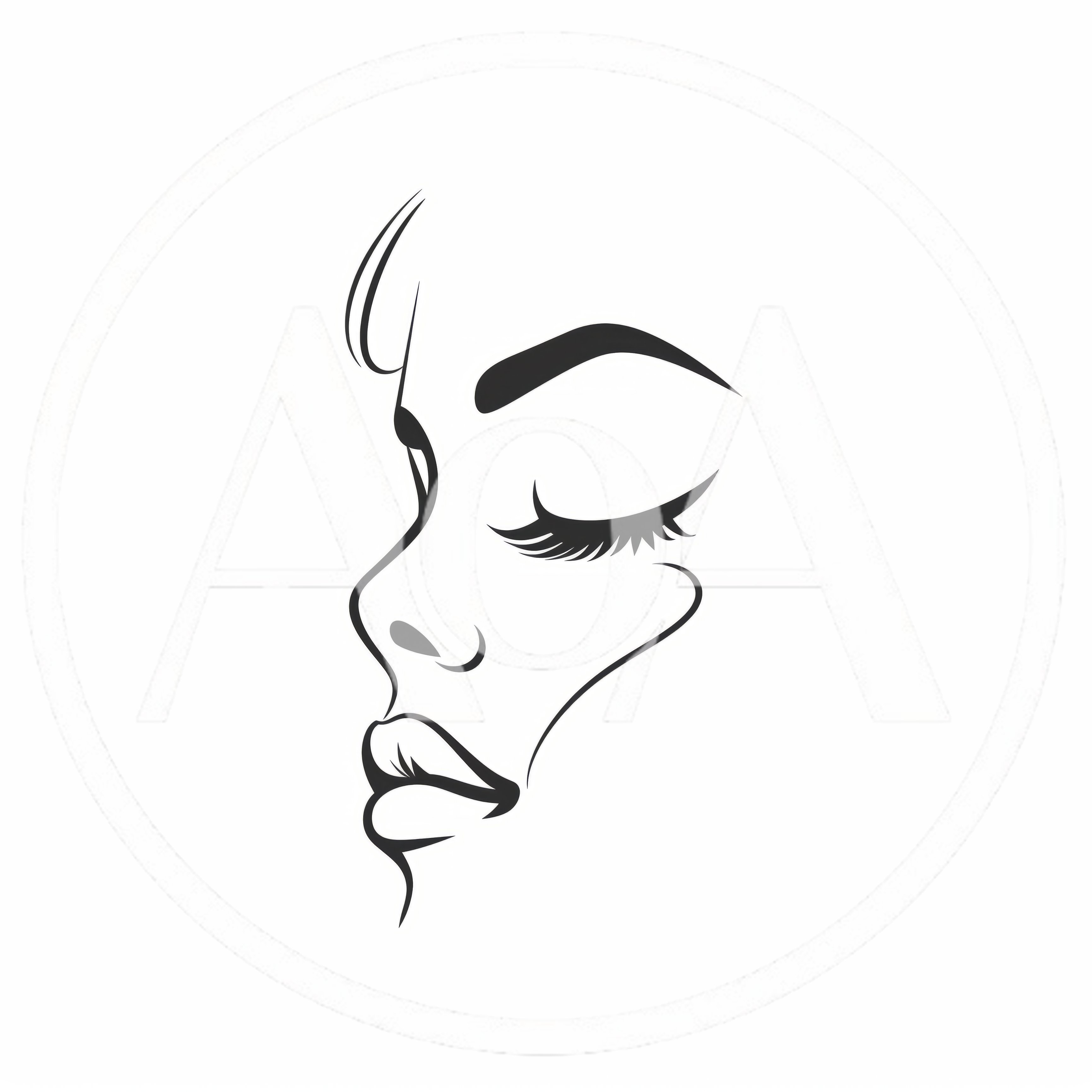 Minimalist Line Art Portrait Of A Woman