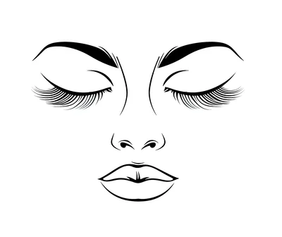 Minimalist Line Art Illustration Of A Woman Face