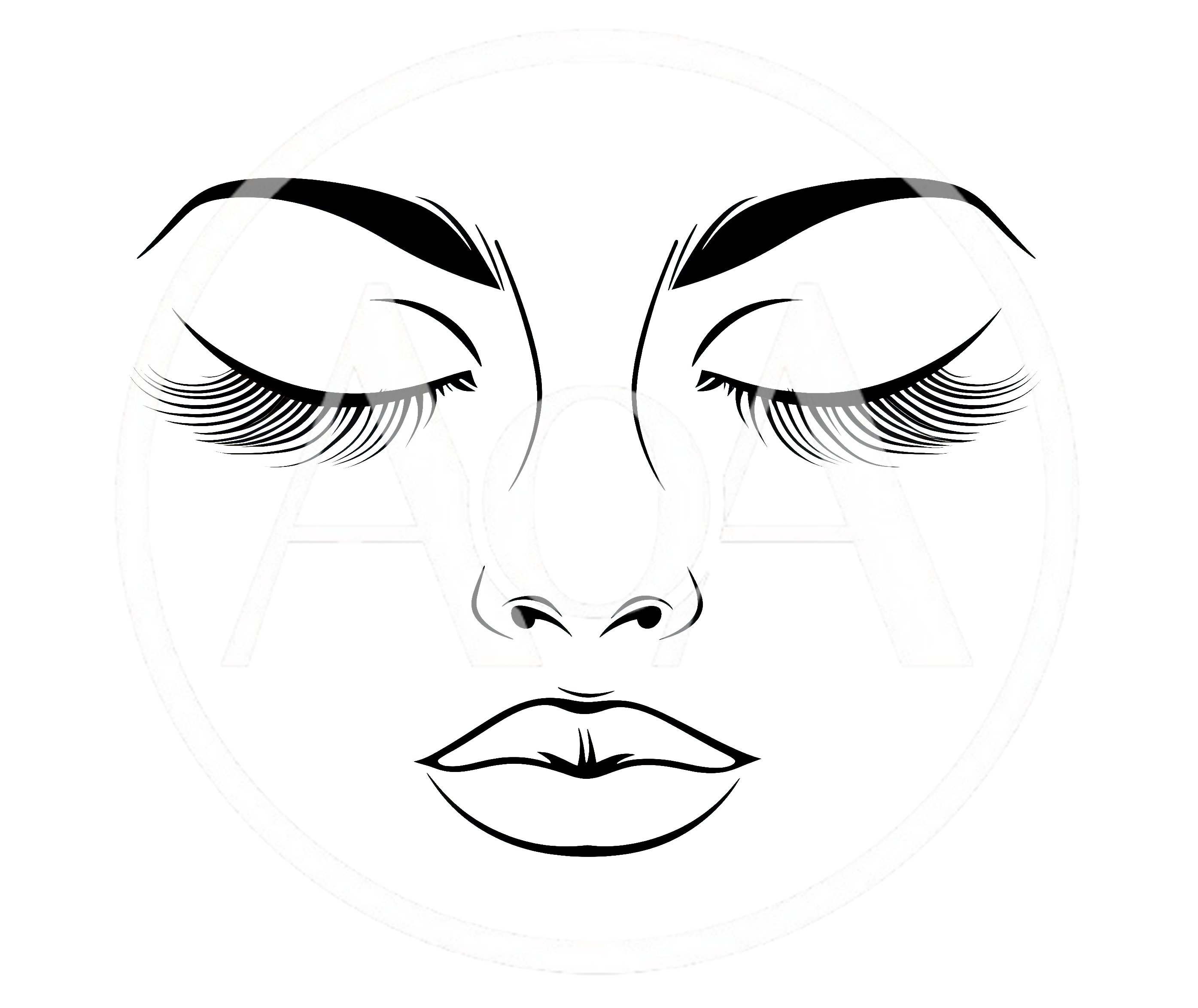 Minimalist Line Art Illustration Of A Woman Face