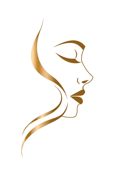 Minimalist Gold Line Art Portrait Of A Woman