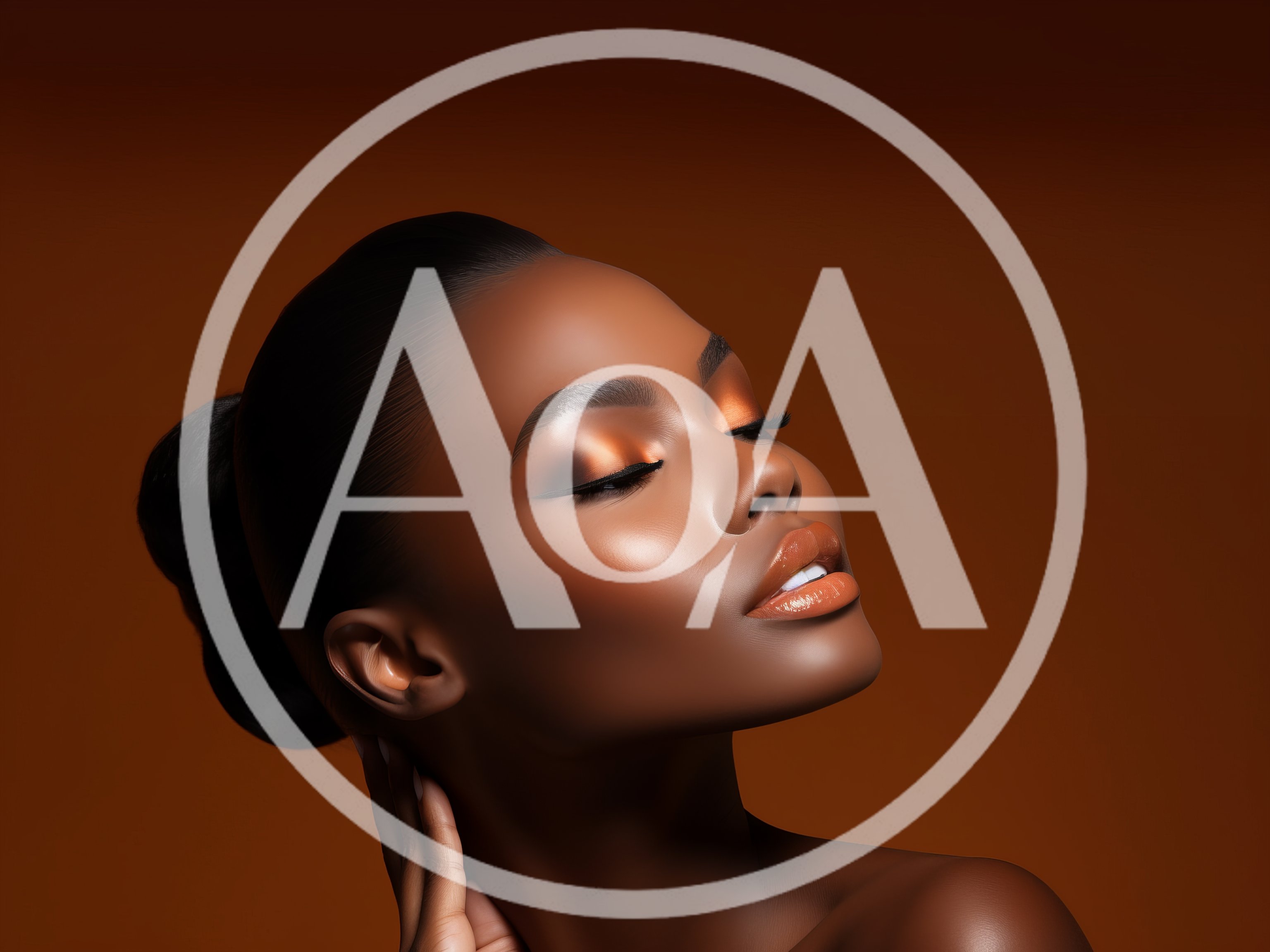 Portrait Of A Beautiful Woman With Glowing Makeup