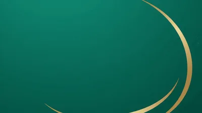 Golden Curved Lines Drawing A Circle On Green Background