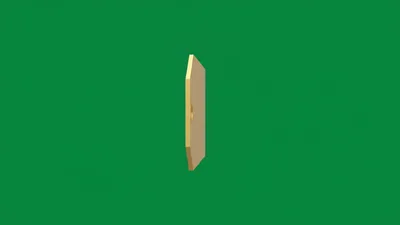Golden Price Tag Rotating on Green Screen Background