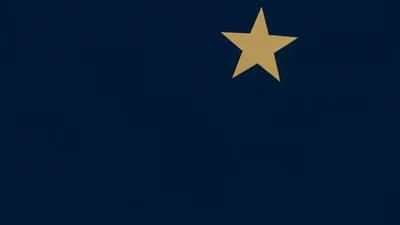 Golden Star Moving Across Dark Blue Background