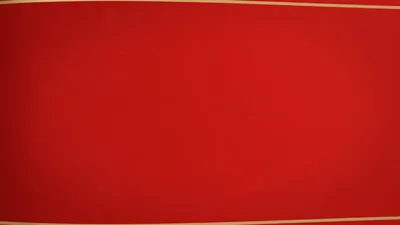 Red Ribbon Banner Unrolling on Cream Background