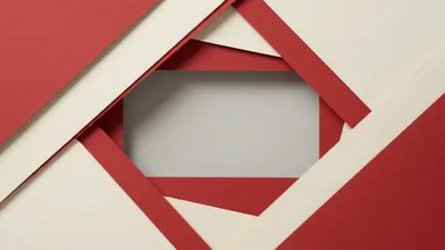 Abstract Geometric Paper Layers Opening To Reveal Center