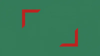 Red Corner Frame Animation on Green Background