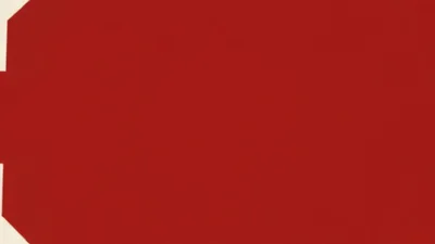 Red Snowflake Icon Moving Across A Cream Background