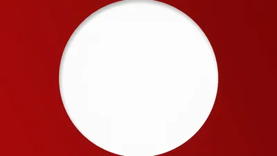 White Circle Expanding On Red Background