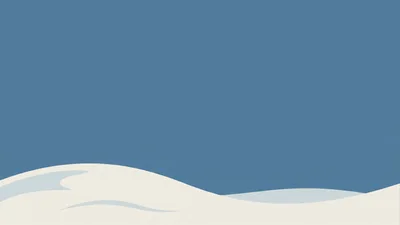Animated Snowdrift Growing On A Blue Background