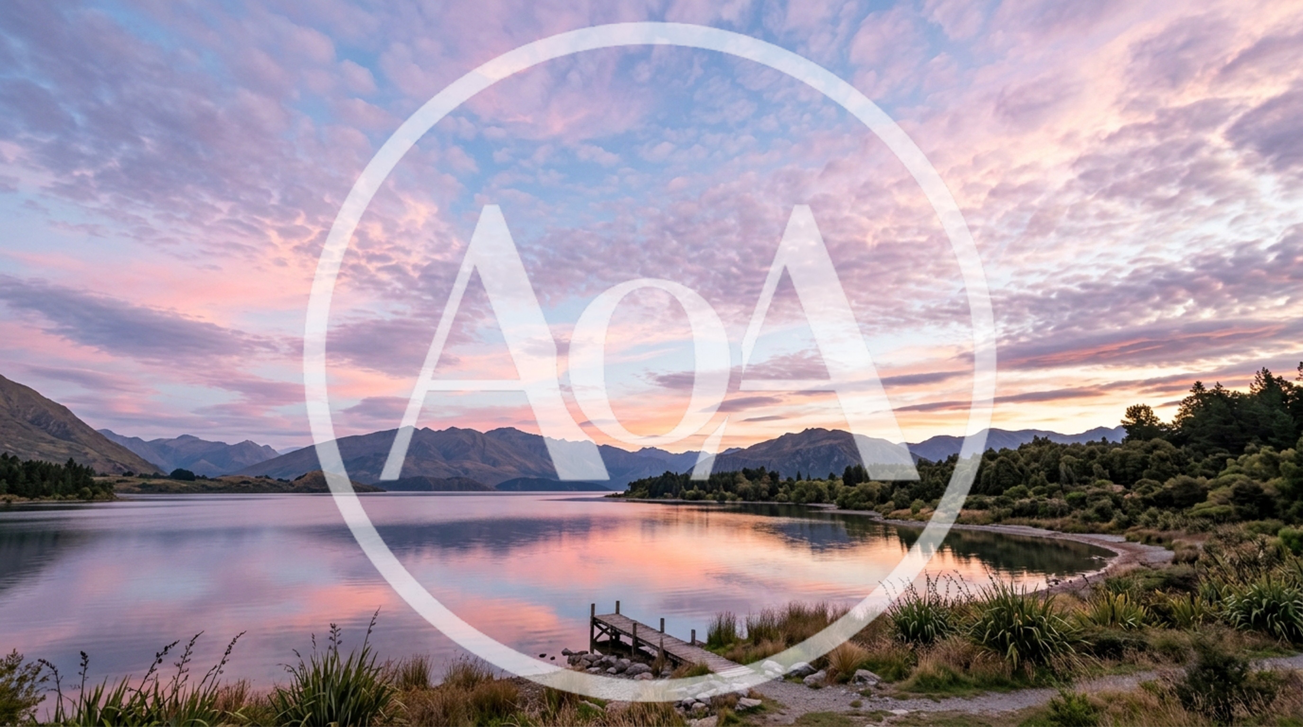 Scenic Sunset Over Lake Wanaka New Zealand