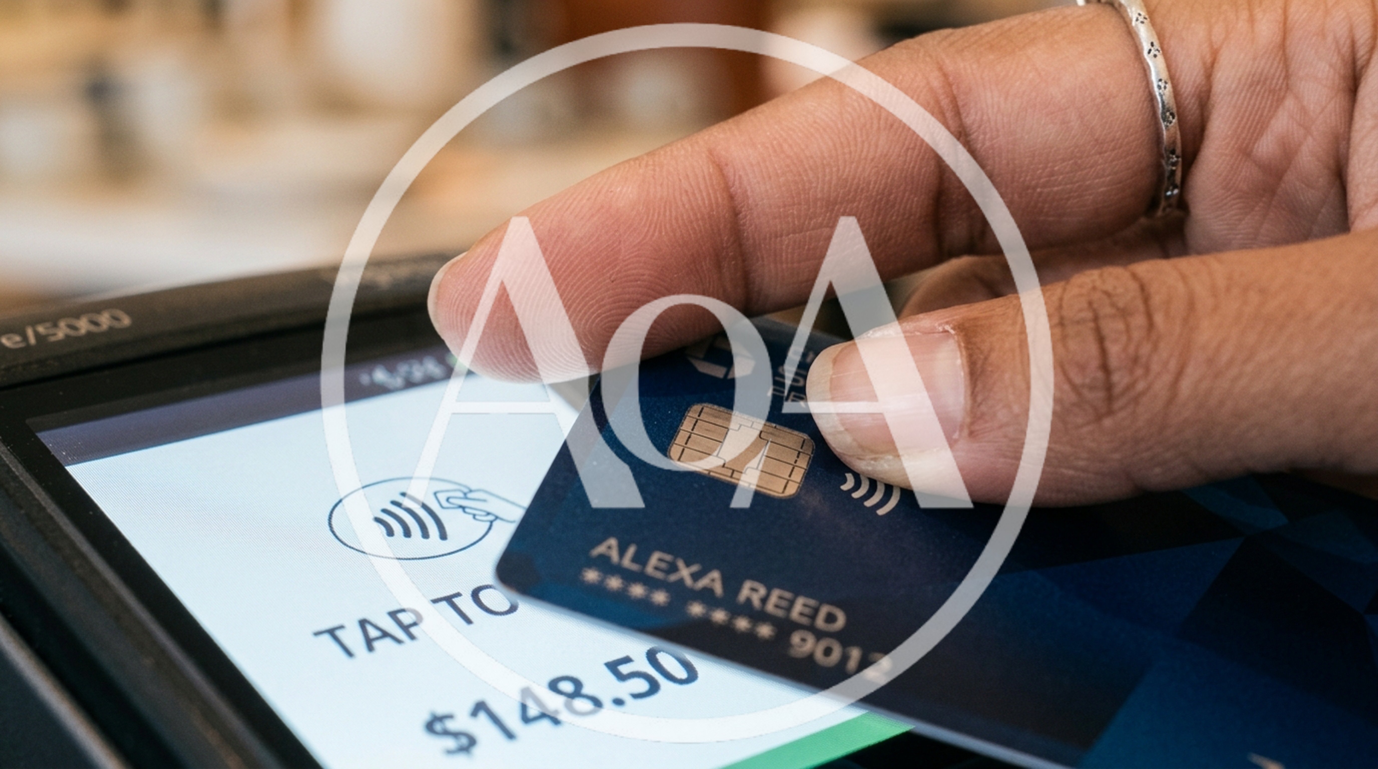 Customer Making Contactless Payment With Credit Card