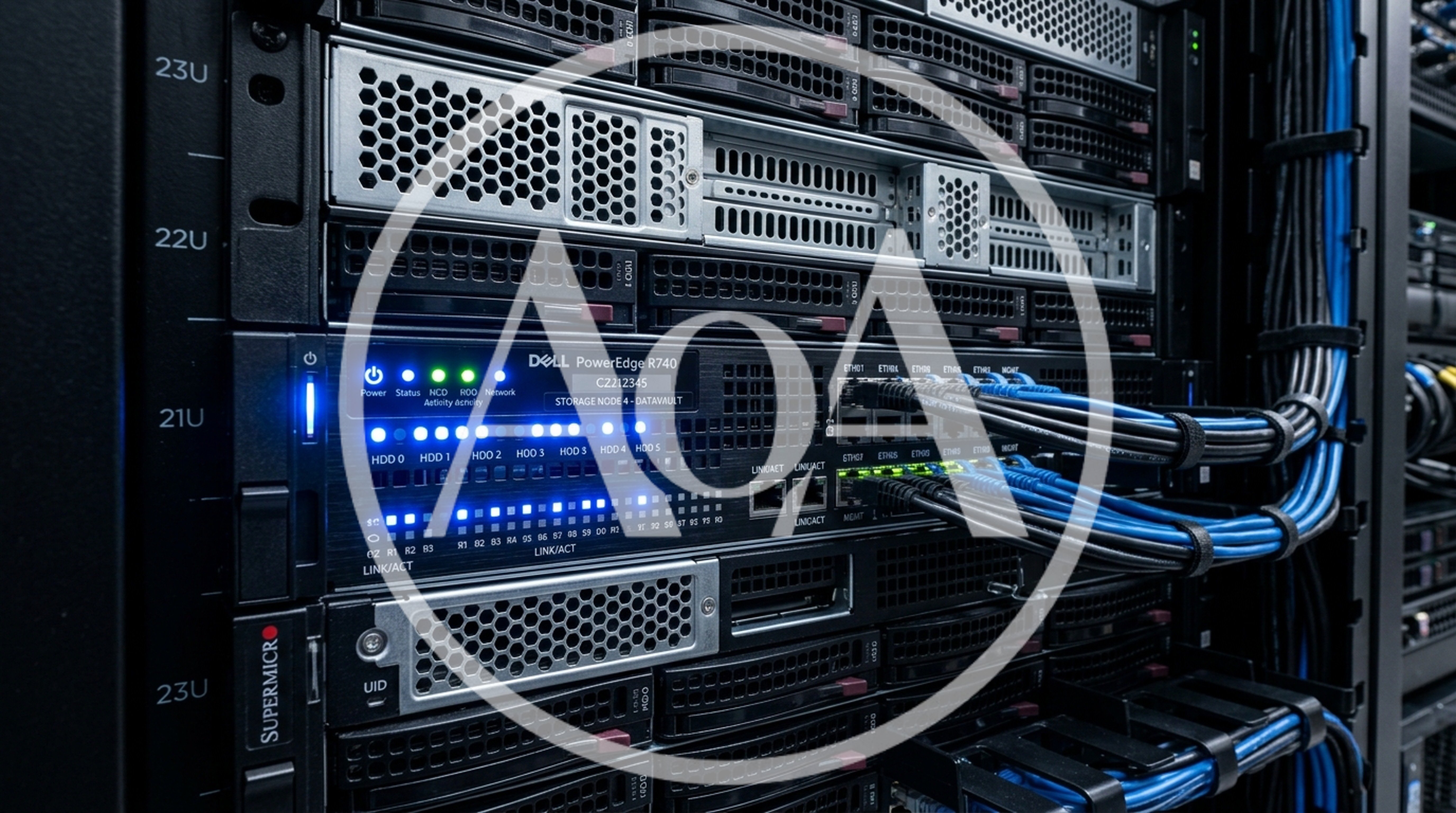 Dell PowerEdge R740 Server Rack in Data Center
