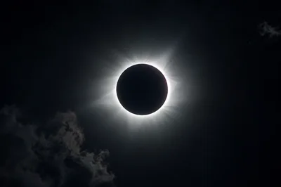 Total Solar Eclipse With Visible Solar Corona