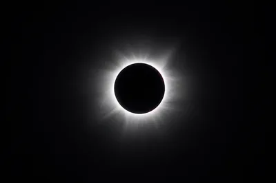 Total Solar Eclipse With Visible Solar Corona