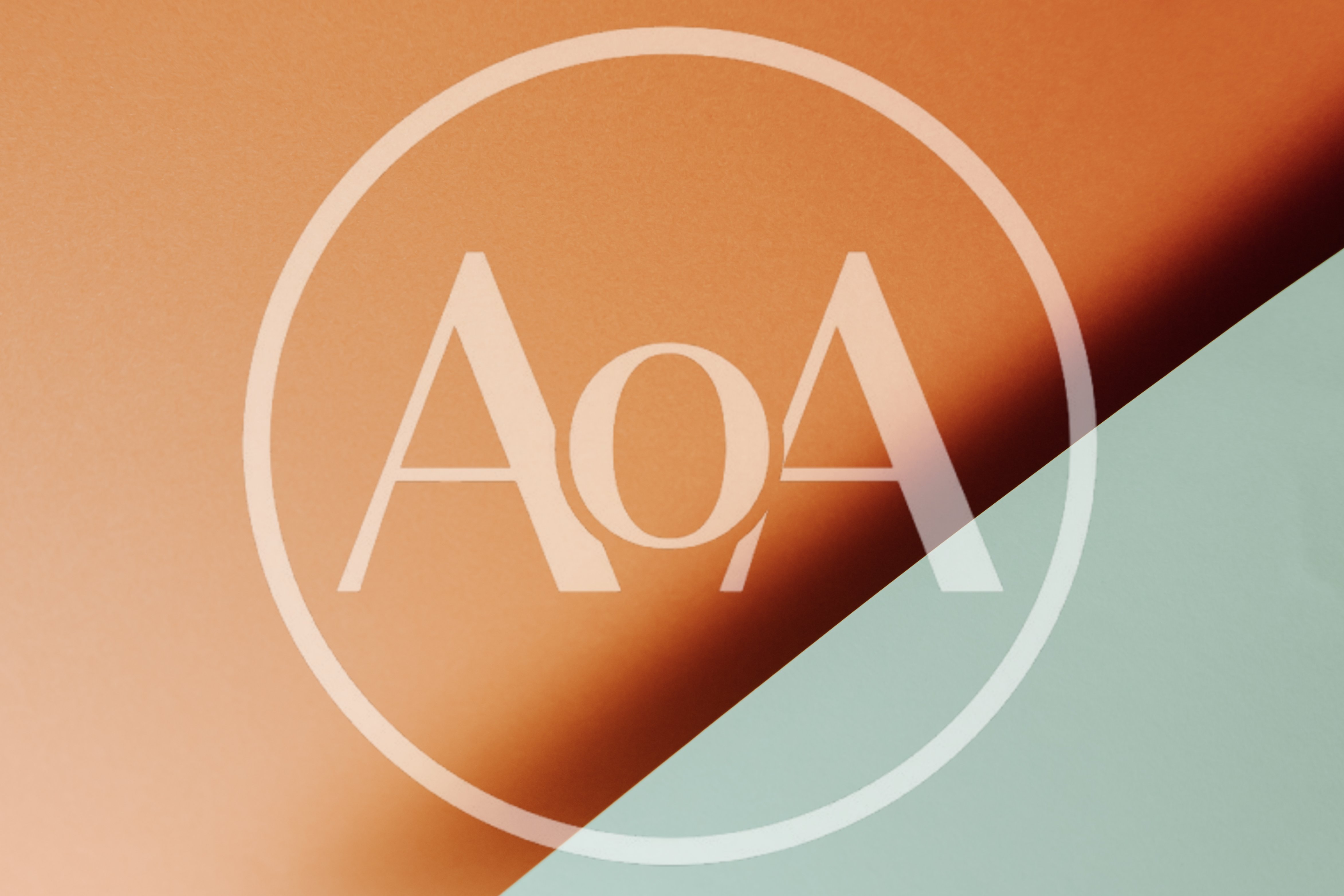 Abstract Geometric Background With Orange And Light Blue