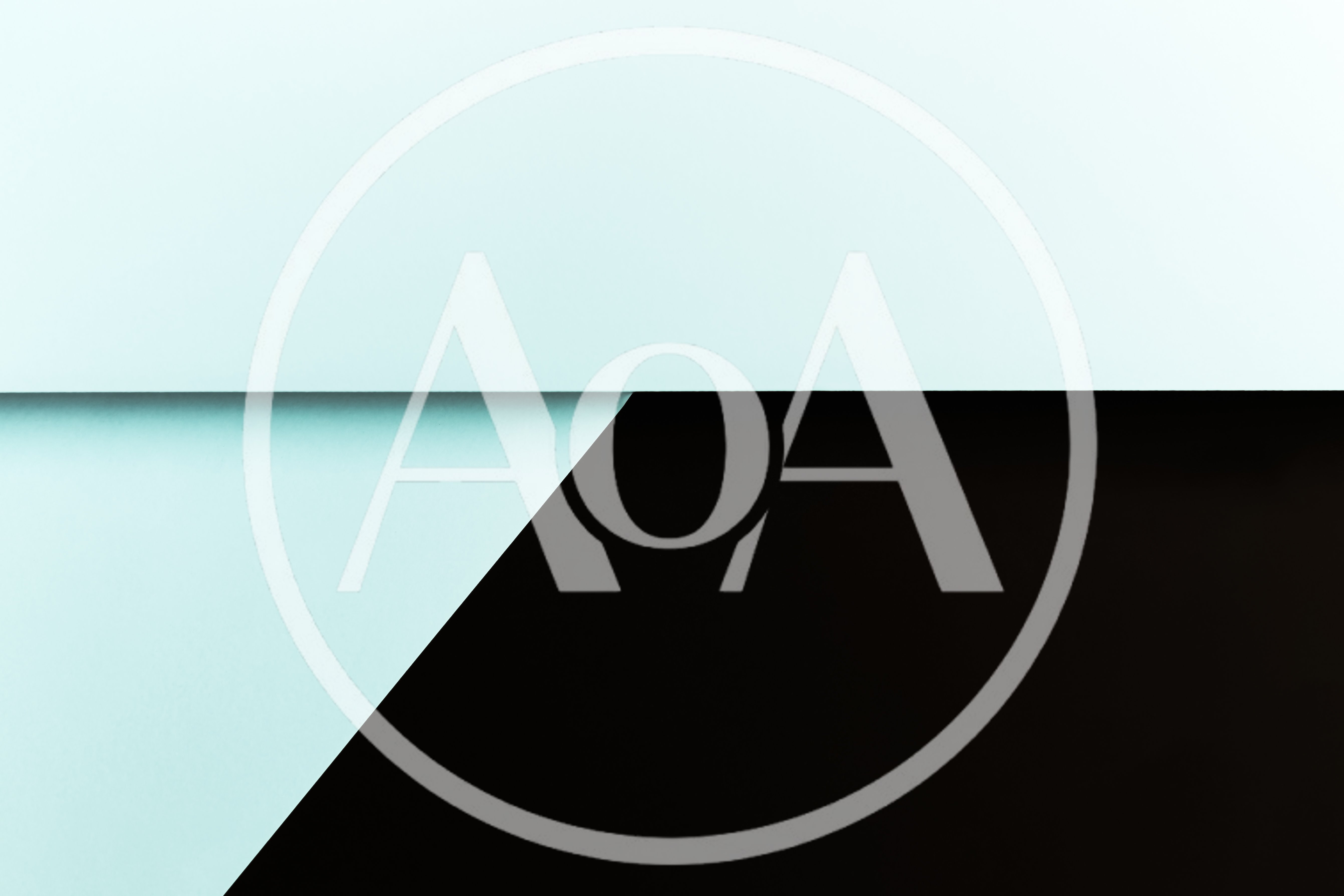 Abstract Geometric Composition With Light Blue And Black