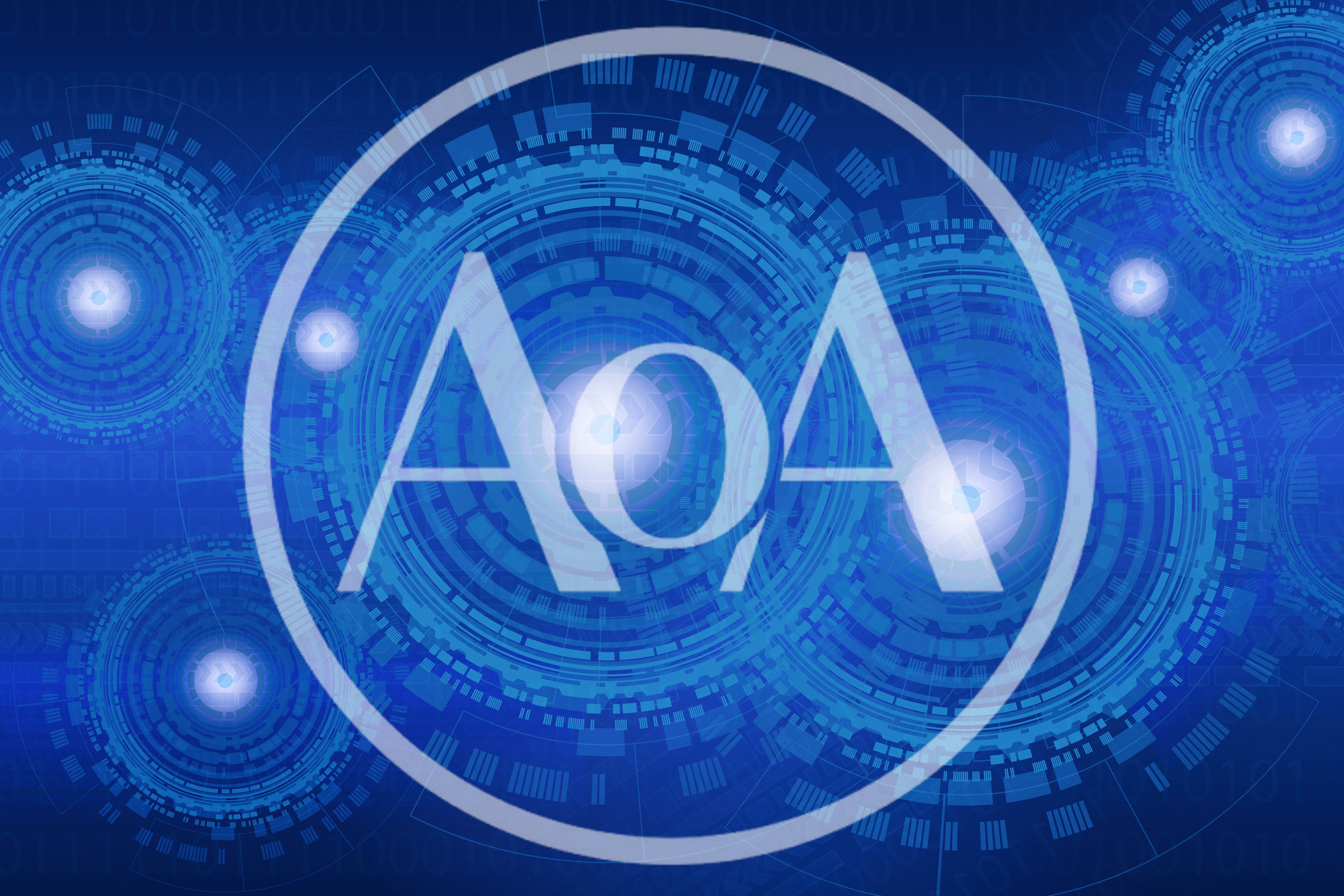 Abstract Digital Technology Background With Glowing Blue Circles