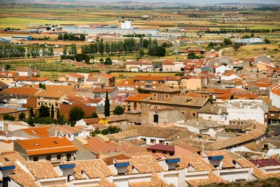Aerial View Of A Small Spanish Town