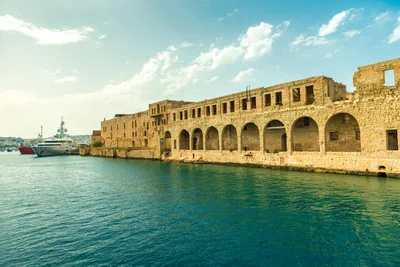 Historic Venetian Shipyards In Chania Harbor Crete