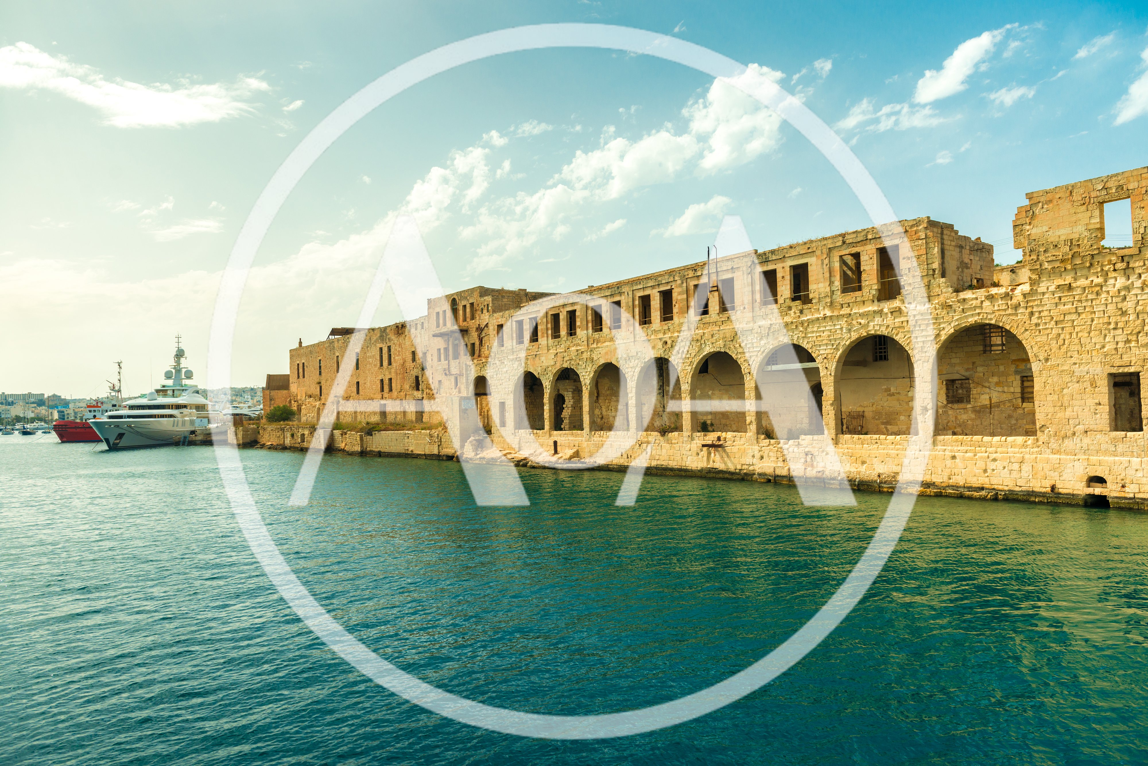 Historic Venetian Shipyards In Chania Harbor Crete