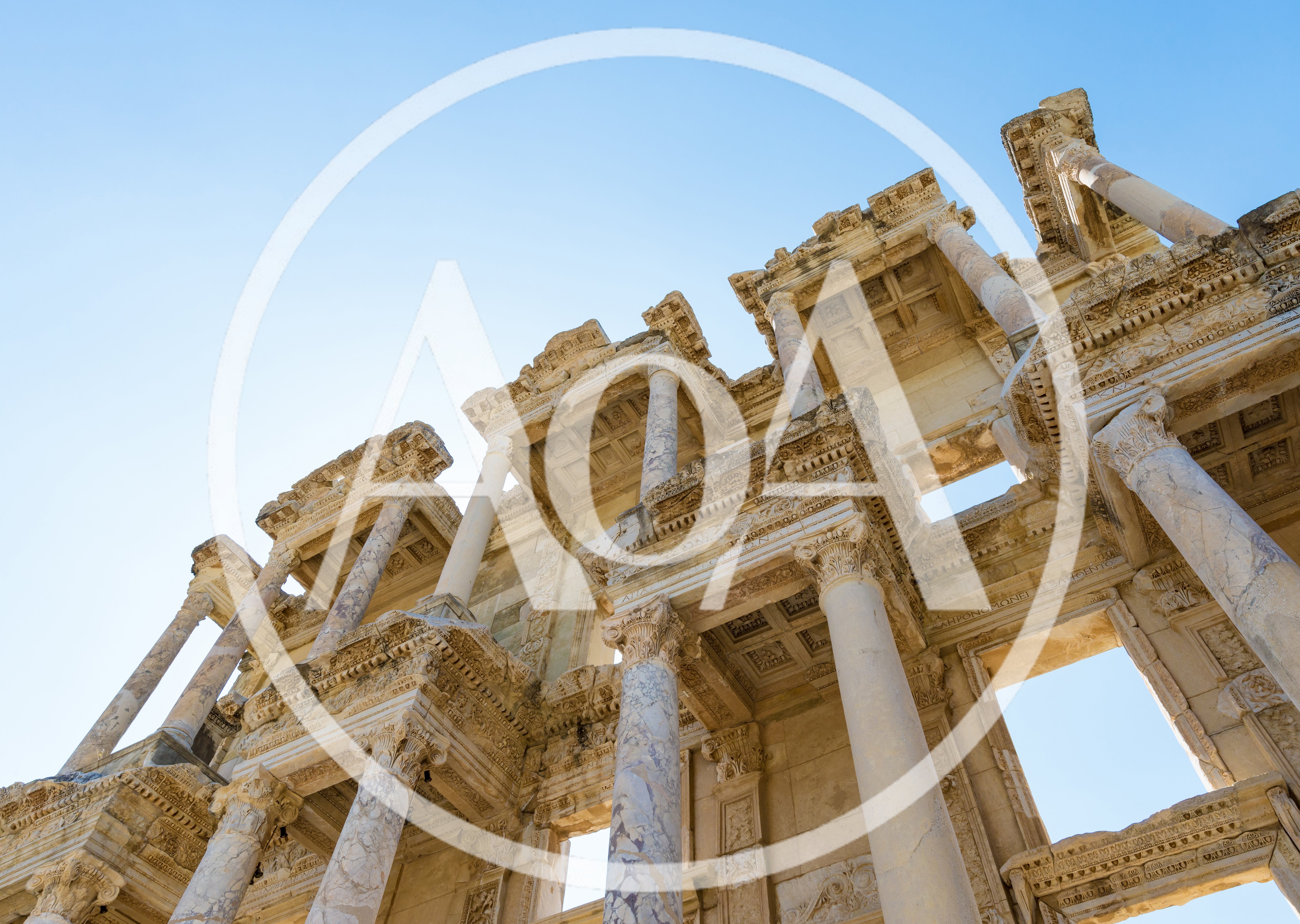 Ancient Roman Library Of Celsus In Ephesus Turkey