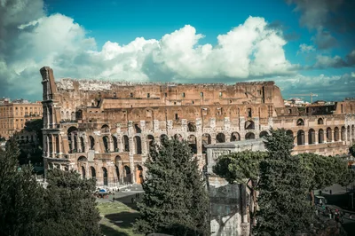 The Colosseum Amphitheater in Rome Italy