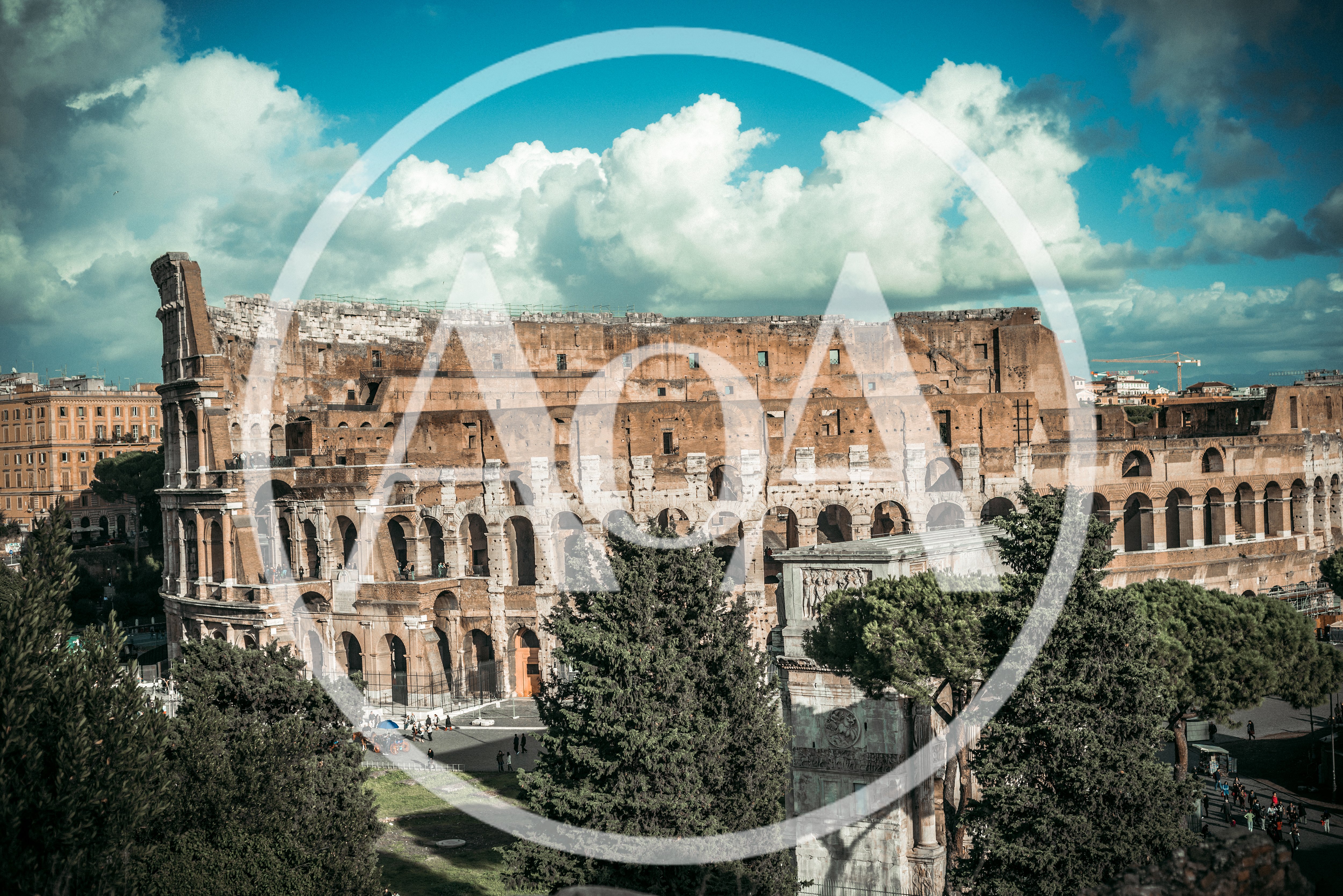 The Colosseum Amphitheater in Rome Italy
