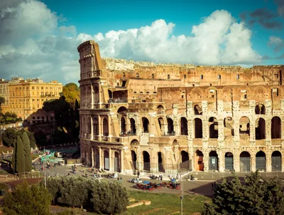 The Colosseum Amphitheatre in Rome Italy