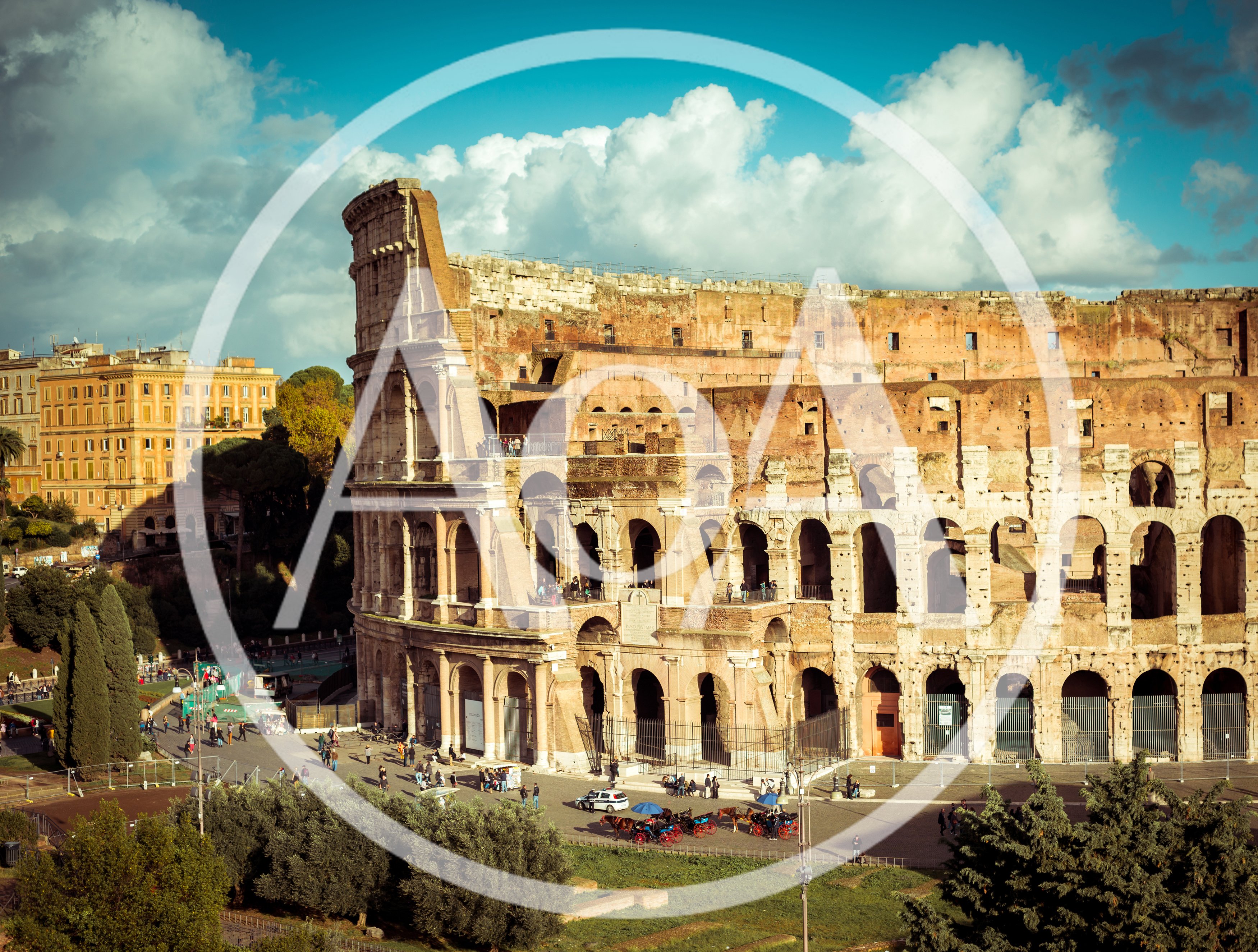 The Colosseum Amphitheatre in Rome Italy