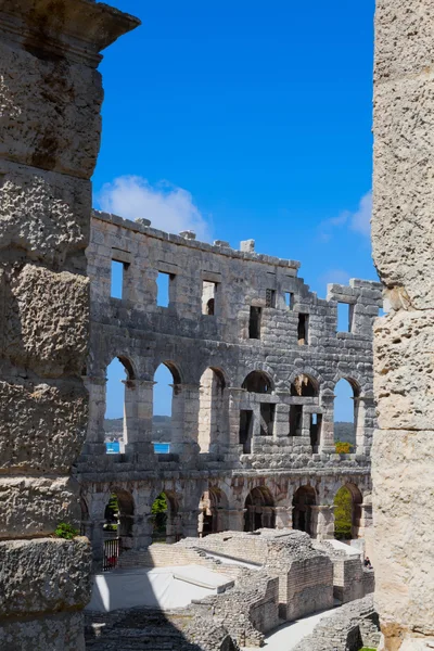 Ancient Roman Amphitheater Ruins In Pula Croatia