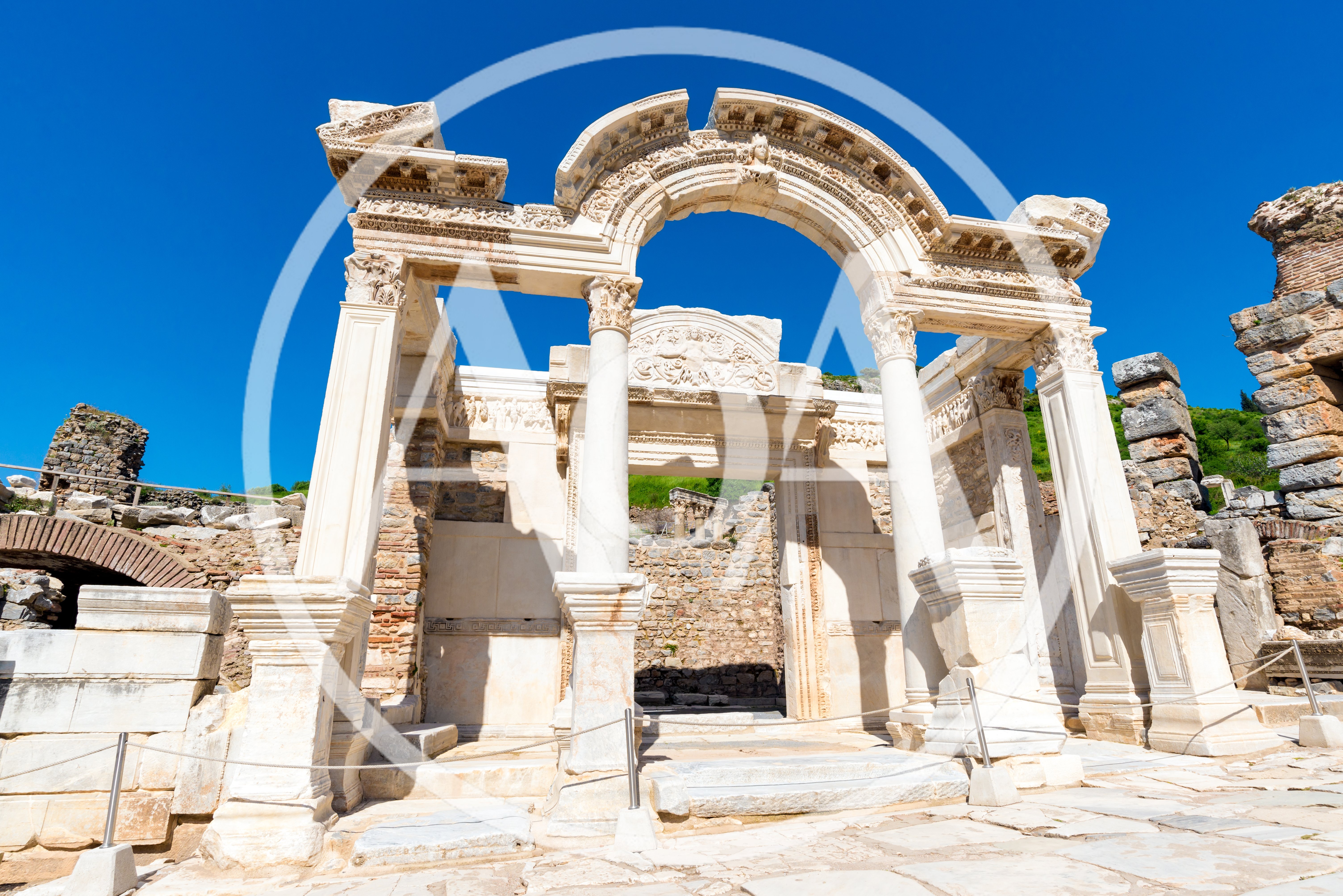 Temple of Hadrian Ruins in Ephesus Turkey