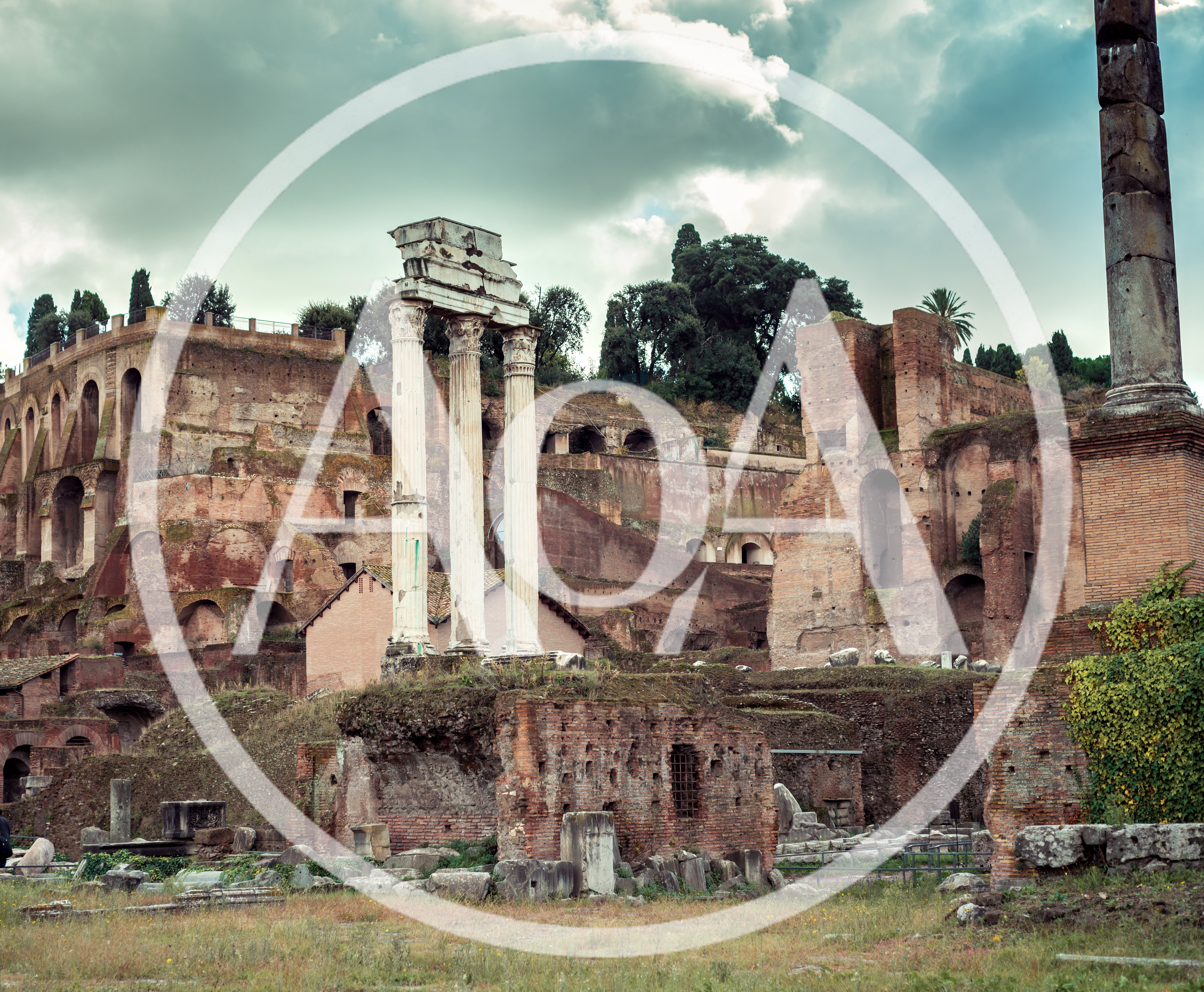 Ancient Roman Ruins At The Roman Forum