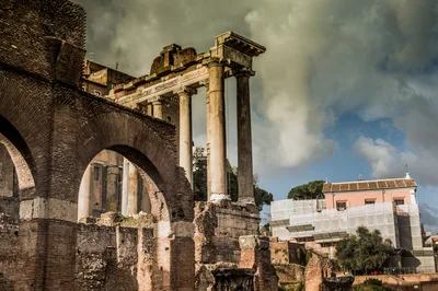 Ancient Roman Ruins At The Roman Forum