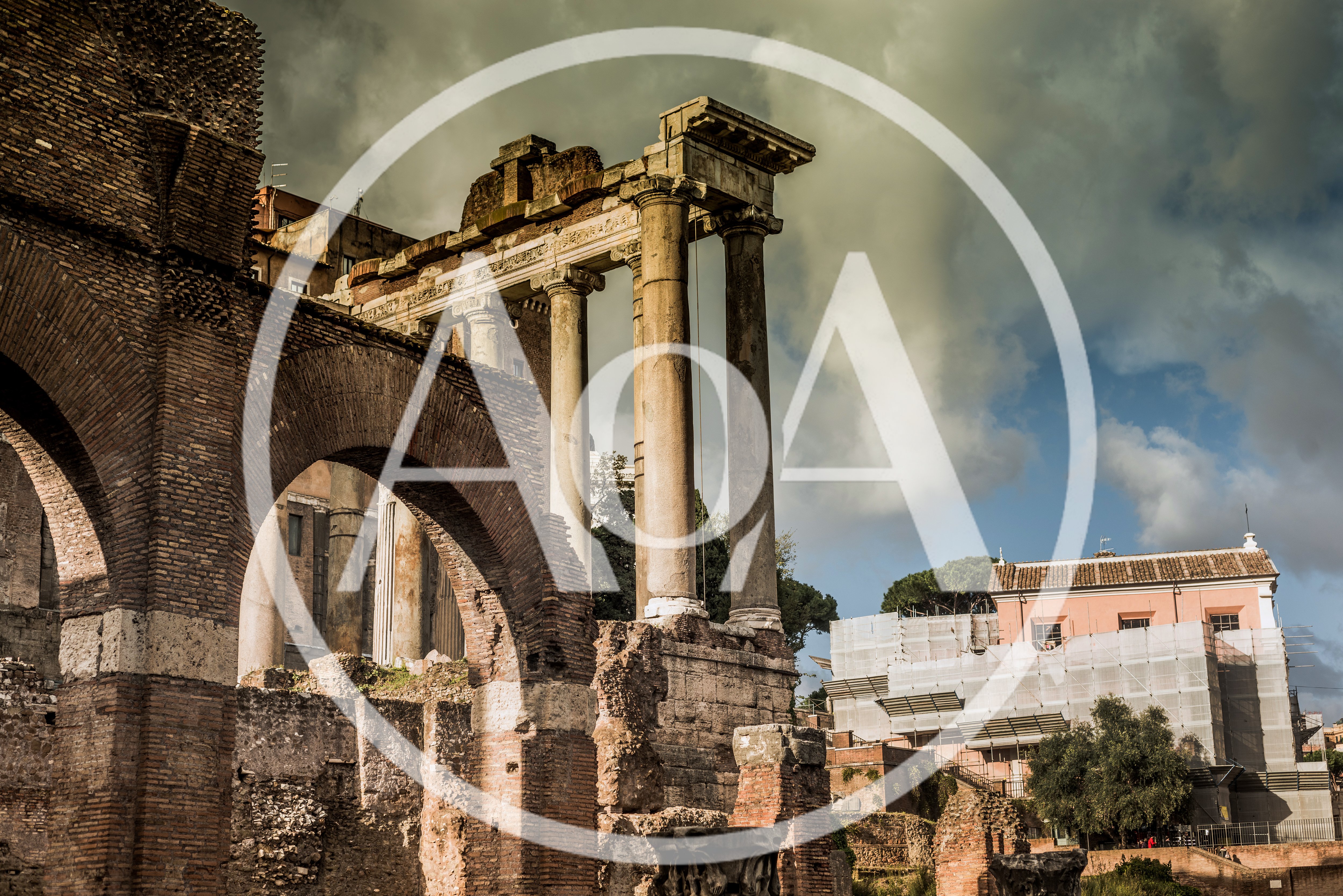 Ancient Roman Ruins At The Roman Forum