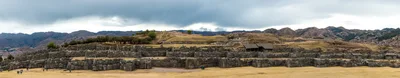 Panoramic View Of Sacsayhuaman Inca Ruins In Cusco