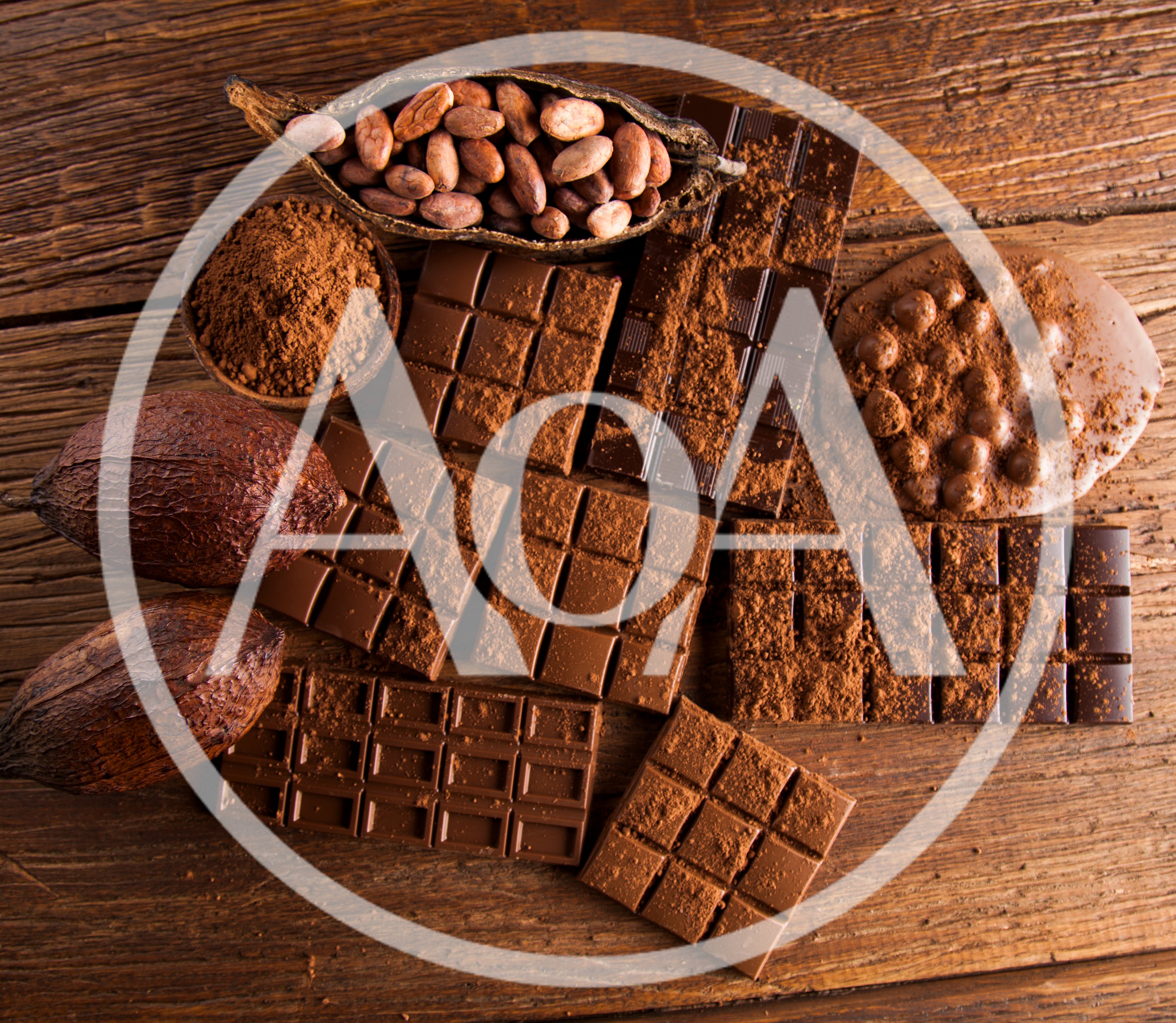 Assorted Chocolate Bars and Raw Cacao Beans