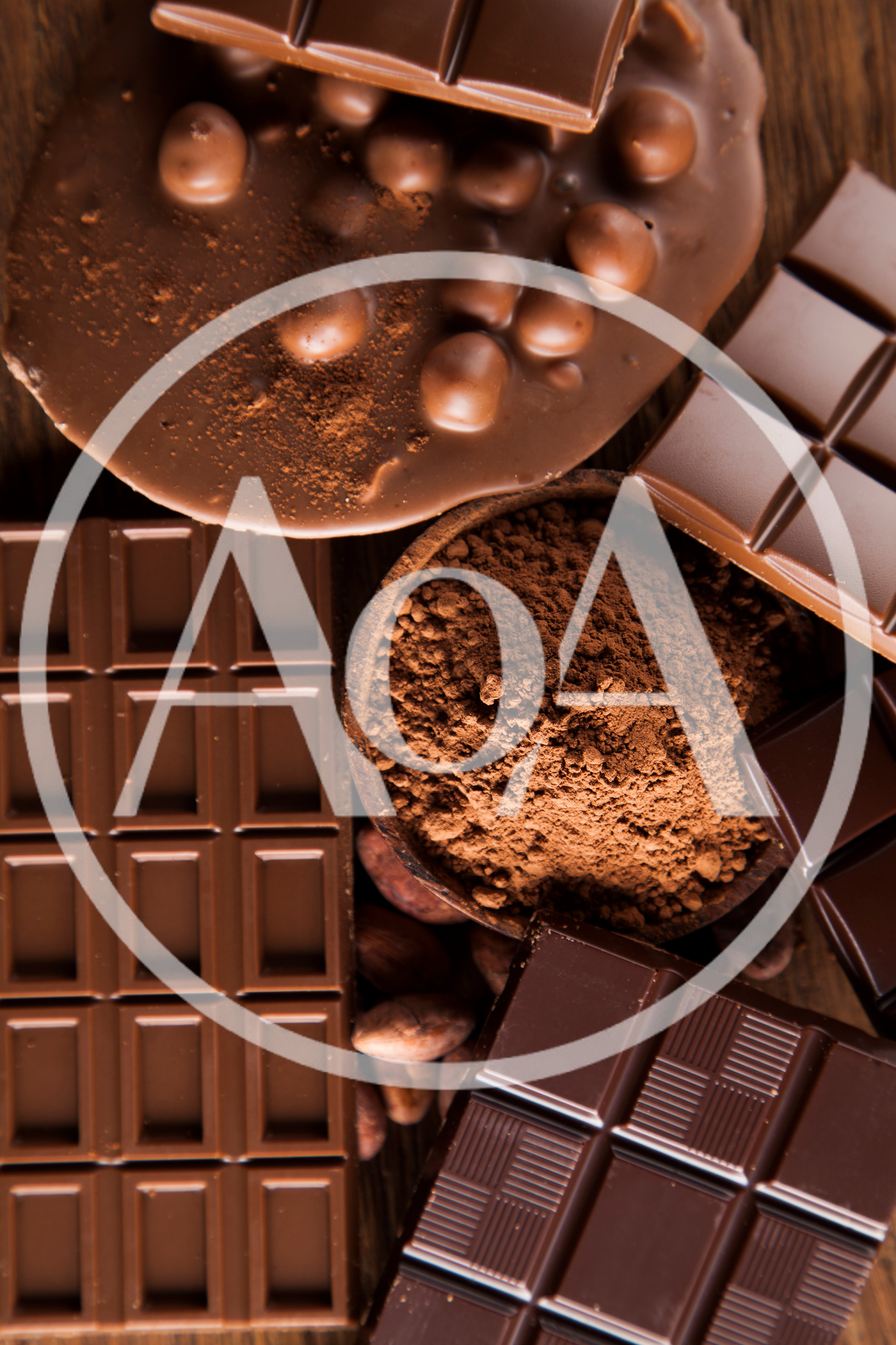 Assorted Chocolate Bars and Cocoa Powder