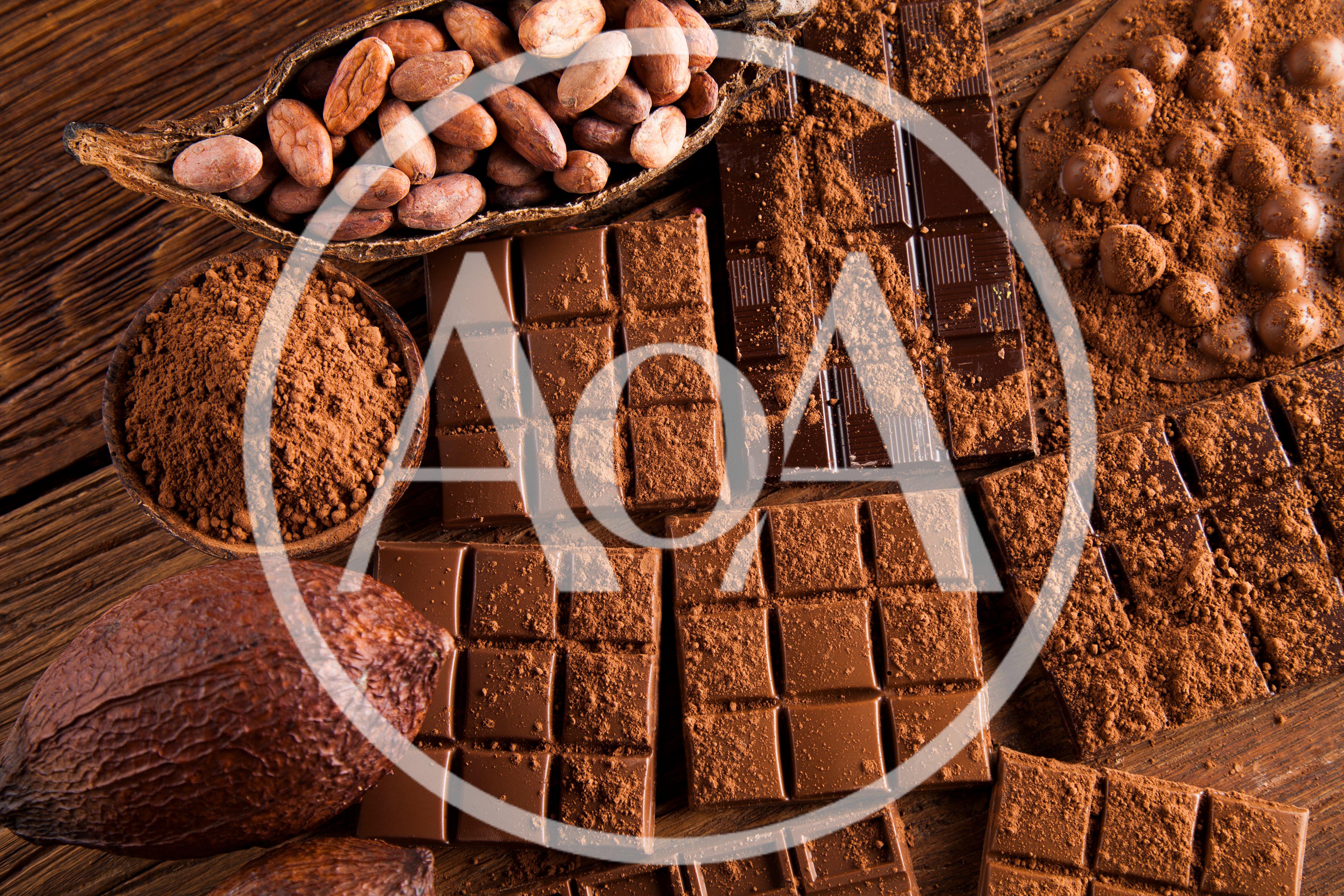 Assorted Chocolate Bars And Raw Cacao Beans