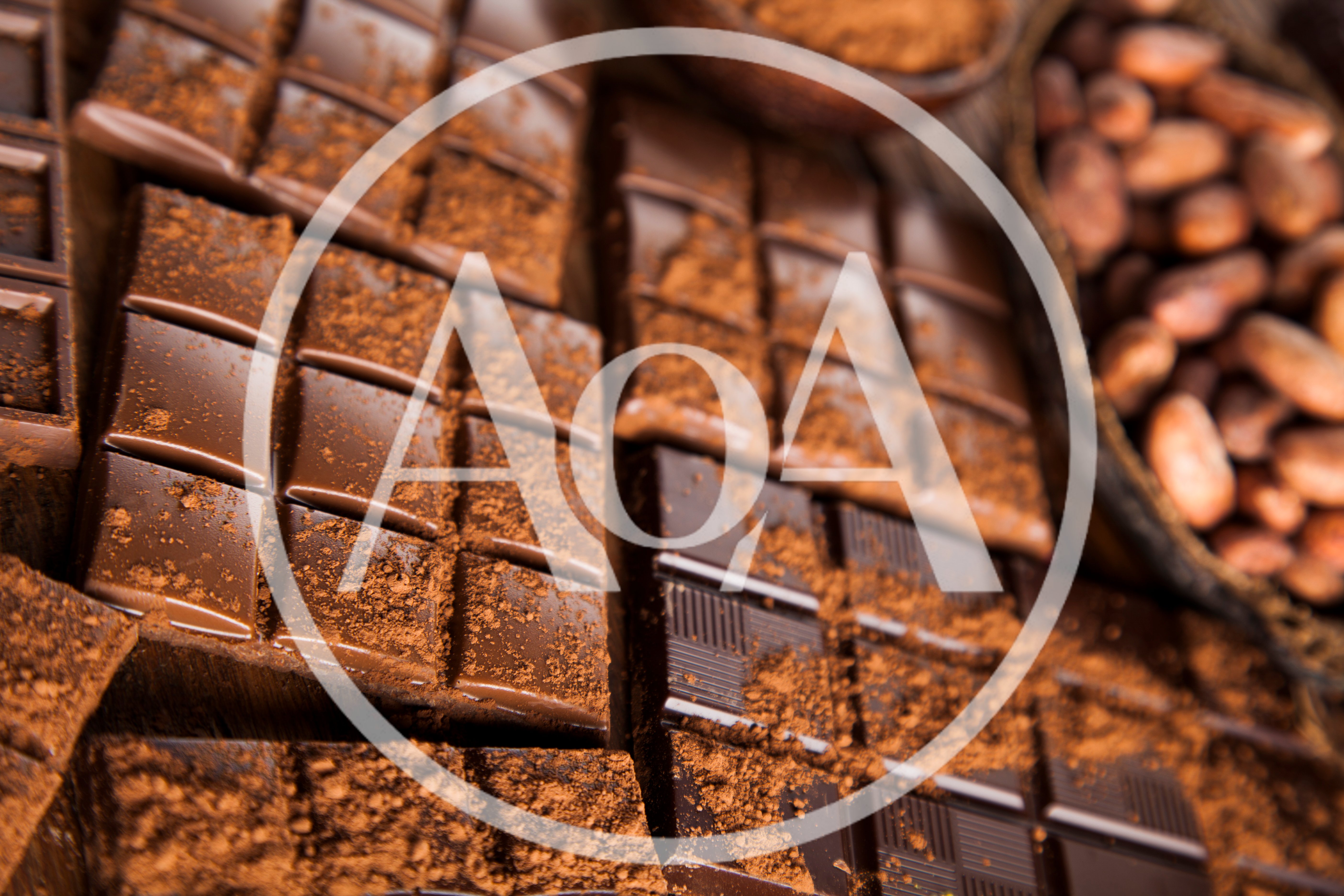 Dark Chocolate Bars With Cocoa Powder And Beans