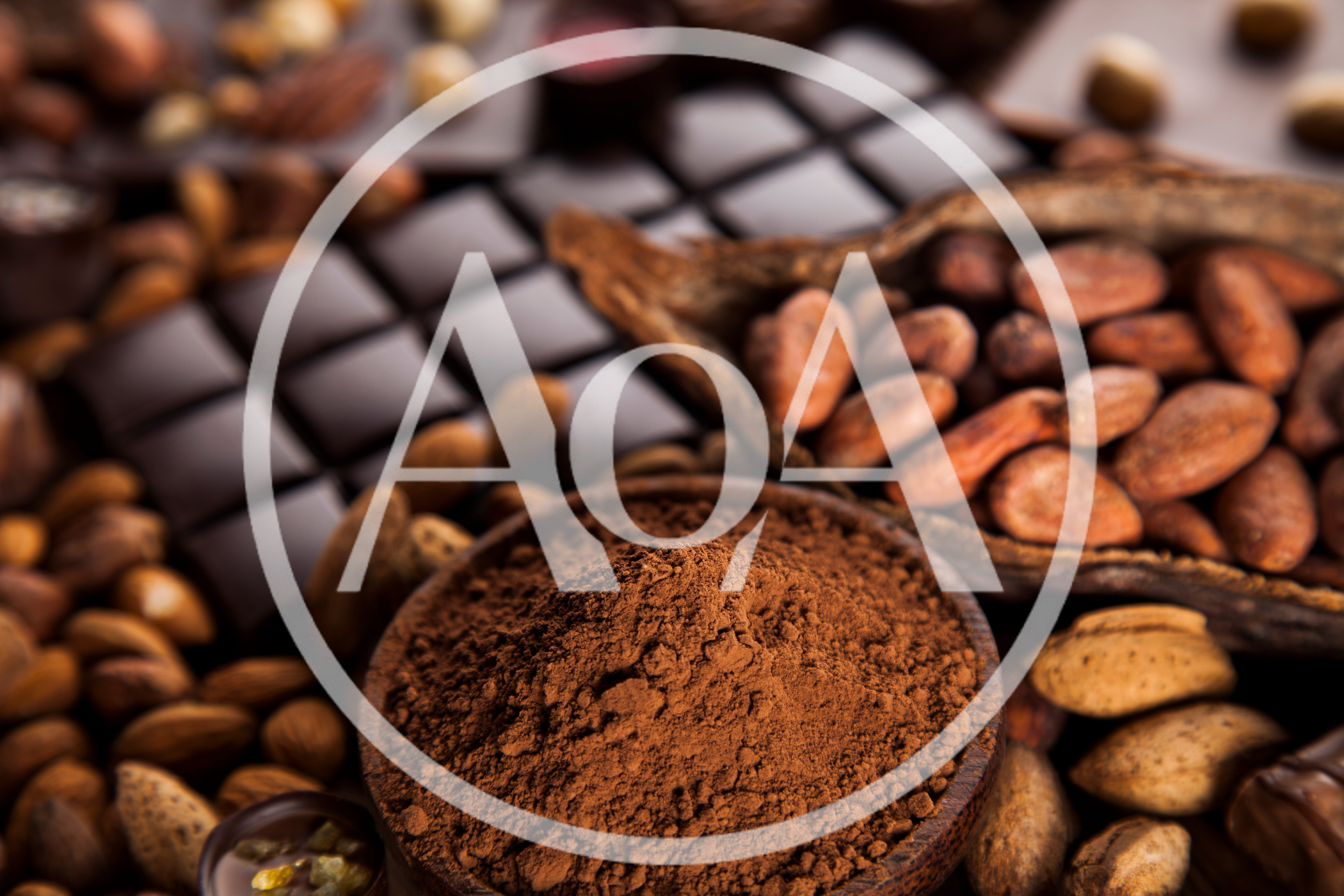 Dark Chocolate Bars With Cocoa Beans And Almonds