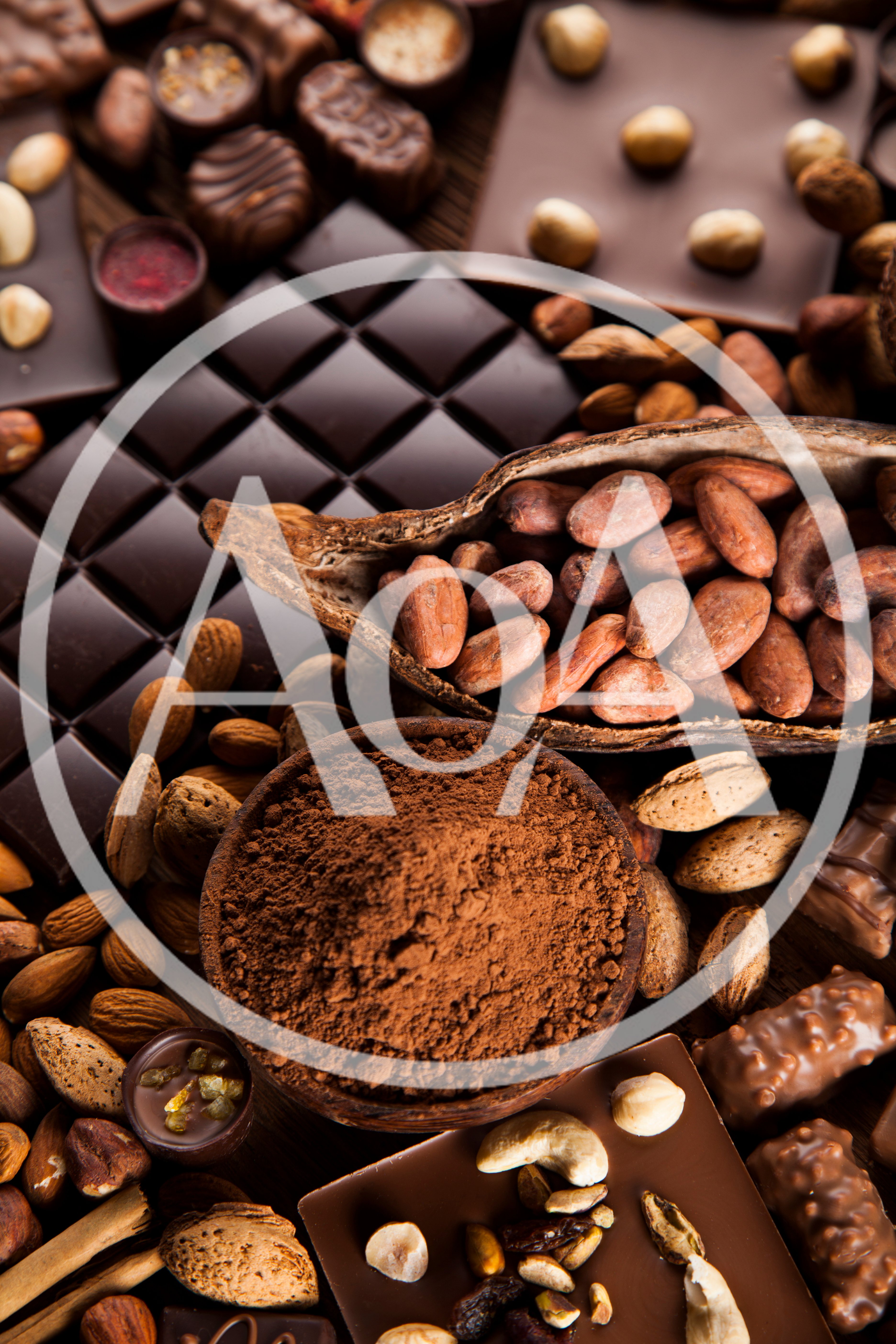 Assorted Chocolate Bars and Raw Cocoa Beans