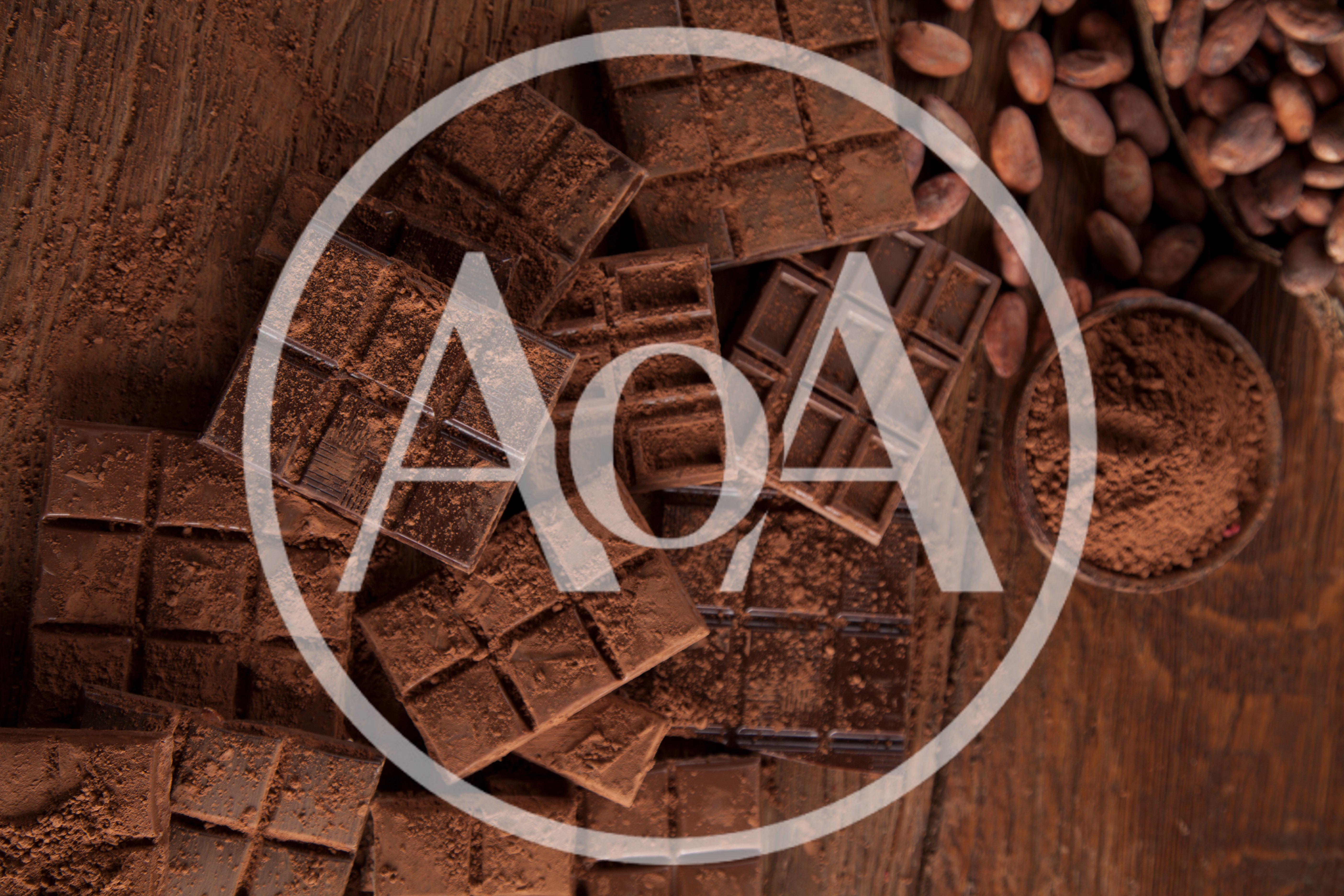 Dark Chocolate Bars With Cocoa Powder And Beans