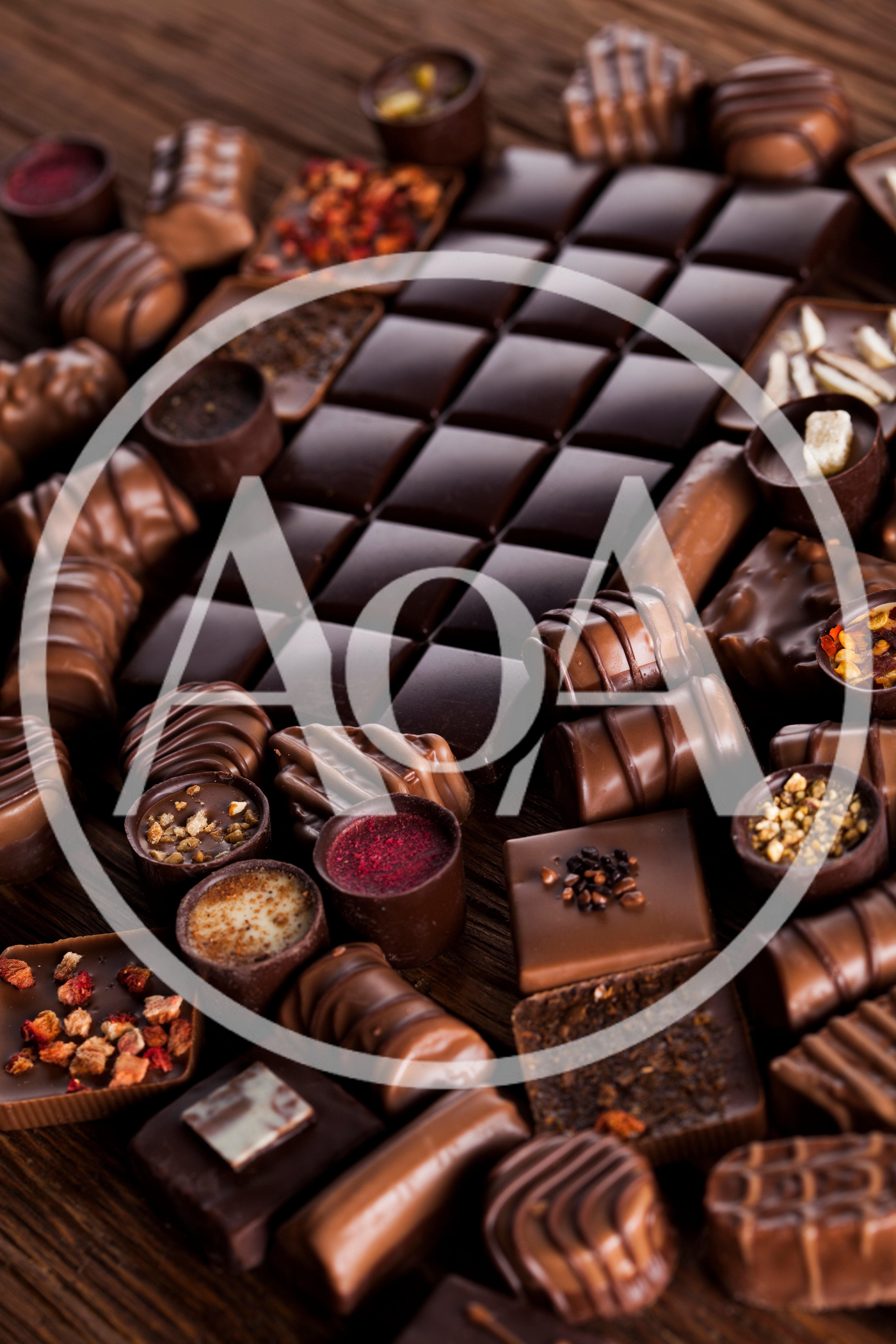 Assorted Gourmet Chocolate Truffles and Dark Chocolate Bar
